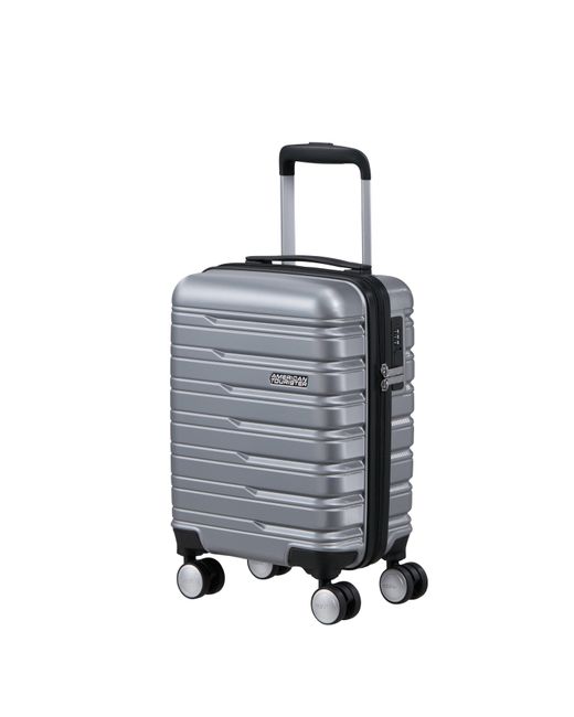 American Tourister Gray Flashline Spinner 45X30X20Cm Underseat Hard Suitcase