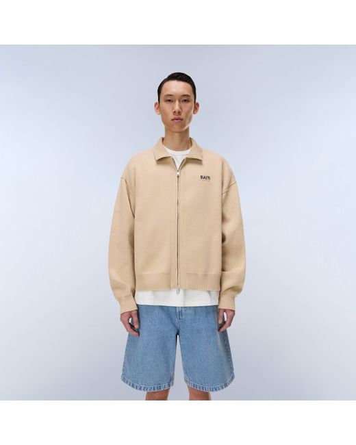Napapijri Natural Optical Full Zip Crew Neck Jumper for men