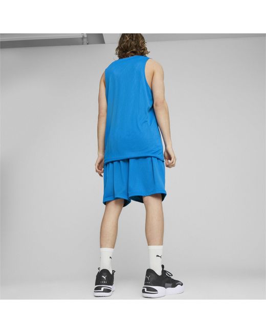PUMA Blue Hoops Team Practice Basketball Shorts for men