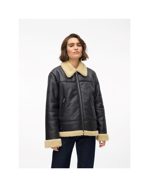 Vero Moda Black Kay Aviator Jacket