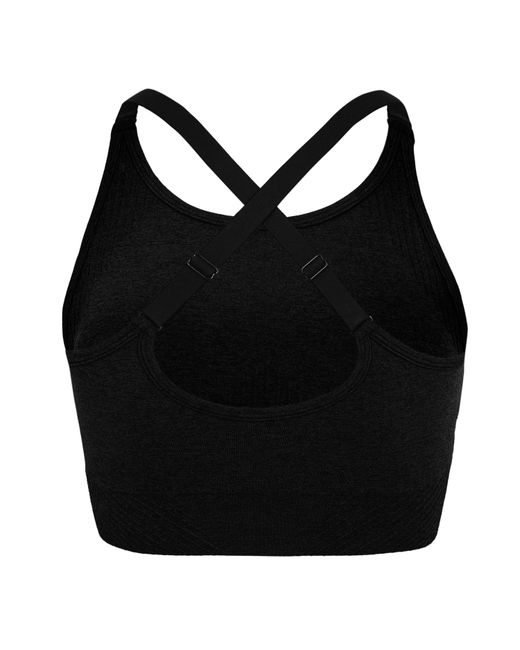 Usa Pro Black Up Seamless Adjustable Sports Bra