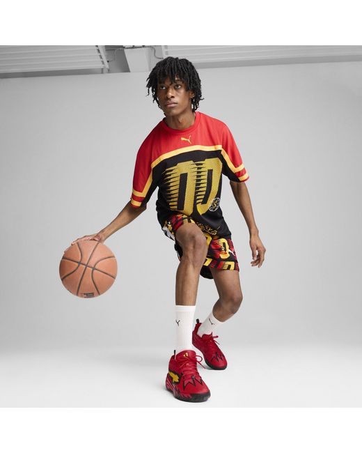 PUMA Red Scoot Zeros Retro Basketball Trainers for men