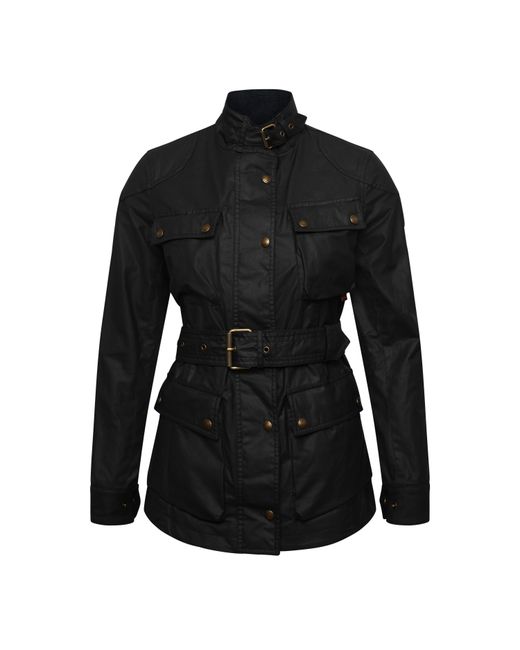 Belstaff Black Waxed Cotn Ld64