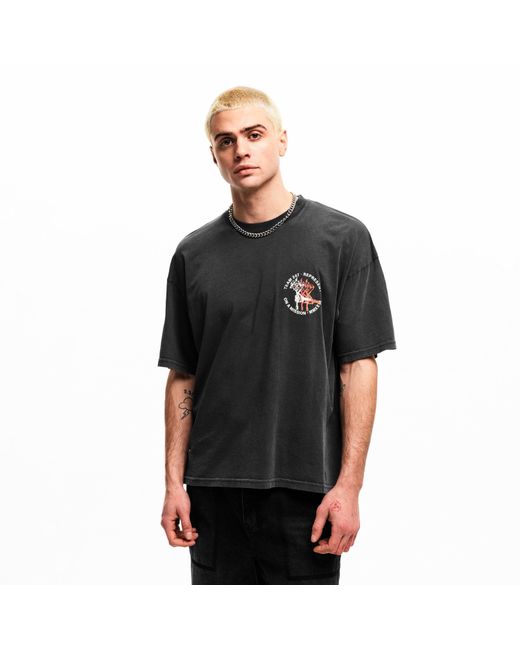 REPRESENT 247 Gray Short Sleeve Performance Gym Top for men
