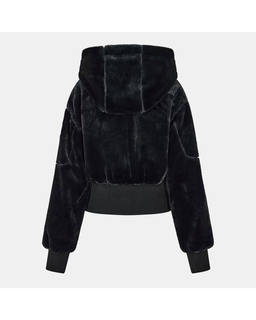 Moose Knuckles Black Rose De Bunny Insulated Bomber Jacket