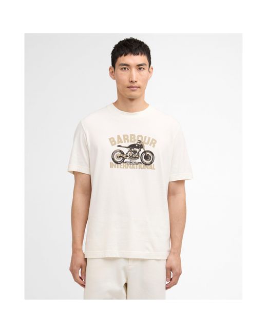 Barbour Pink Shifter Graphic Print T-Shirt for men