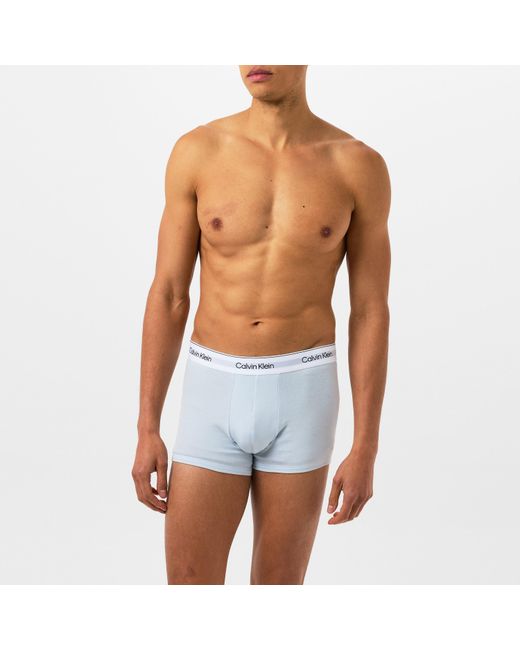 Calvin Klein Blue 3-Pack Logo Trunks for men