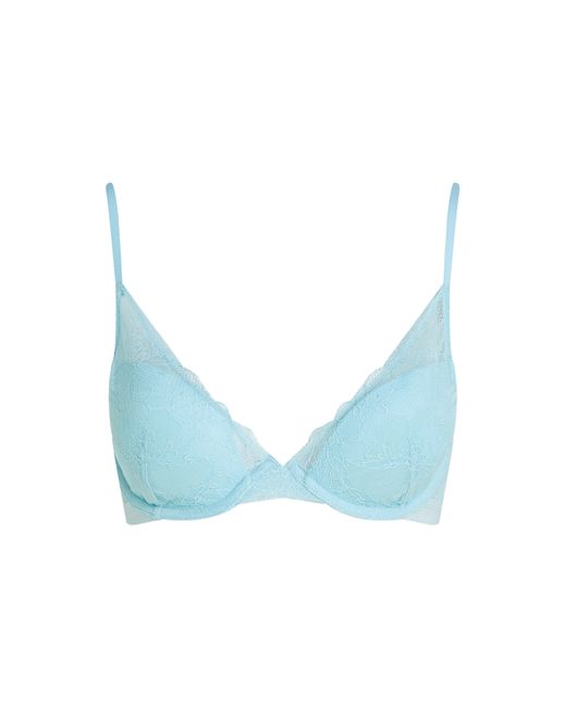 Calvin Klein Blue Modern Lace Lightly Lined Plunge Bra