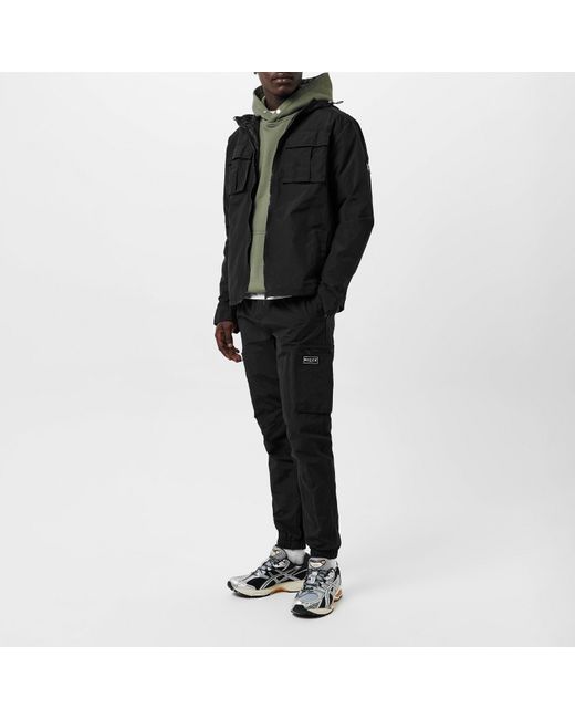 Nicce London Black Toddy Cargo Trousers for men