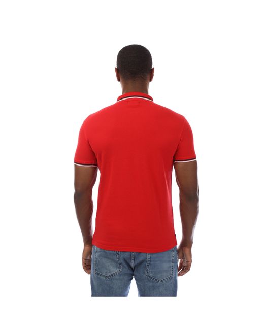 Aquascutum Red Logo Polo Shirt for men