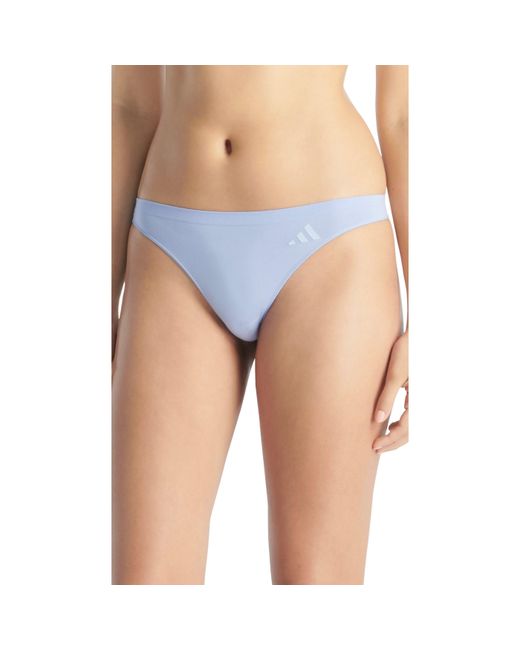 Adidas Blue Low Rise Thong 3Pk