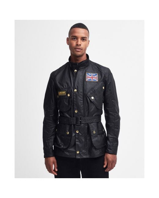 Barbour Blue Union Jack Waxed Jacket for men