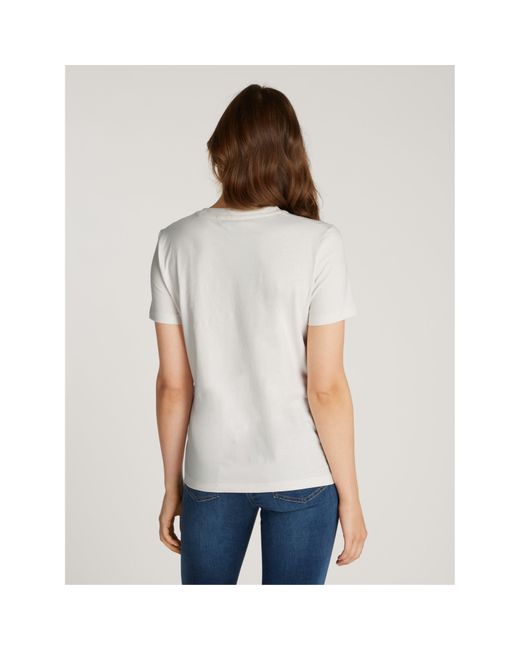 Tommy Hilfiger White Script Short-Sleeve Regular Fit T-Shirt