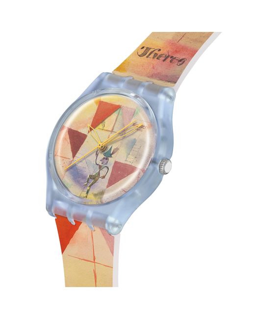 Swatch Blue Guggenheim Quartz Analogue Watch