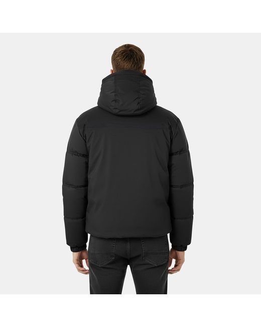 Jack Wills Black Salcombe Adjustable Hood Short Puffer Jacket for men