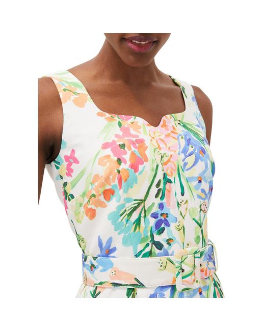 Phase Eight Blue Serina Floral Midi Dress