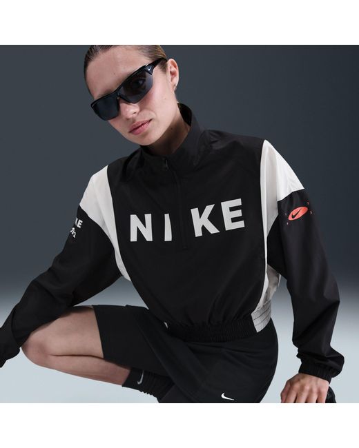 Nike Black Color Block Windbreaker Jacket
