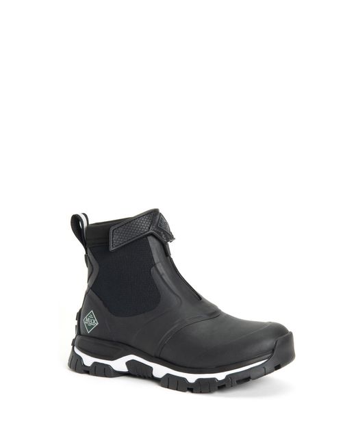 Muck Boot Black Apex Mid Zip Wellington