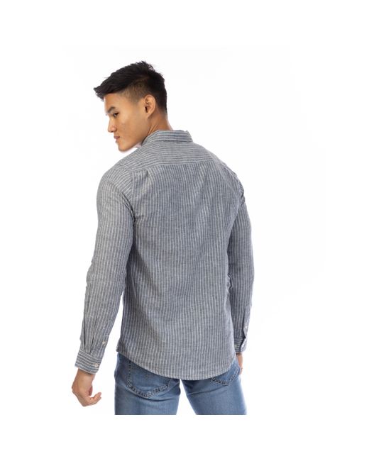 Peter Werth Gray Cotton Long Sleeve Plain Shirt for men