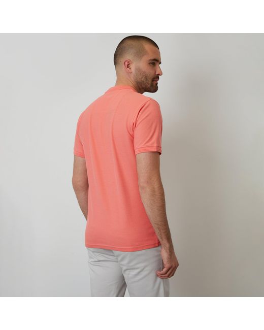Threadbare Red Cotton Pique Short Sleeve Polo Shirt for men