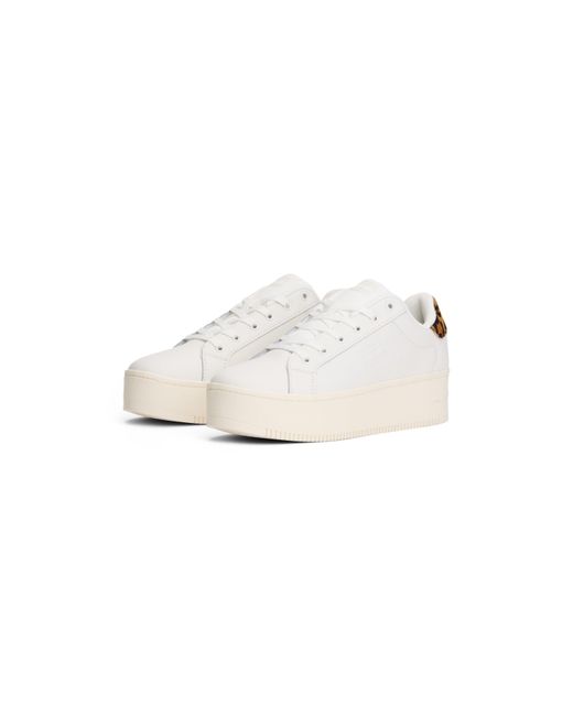 Tommy Hilfiger White Tj Leopard Trainers