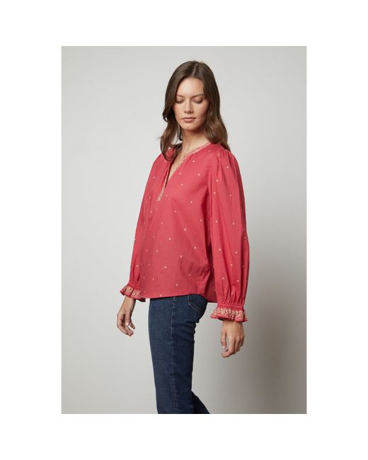 Velvet By Graham & Spencer Red Regular Fit T-Shirt