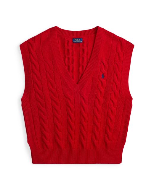 Polo Ralph Lauren Red Knitted Sweater Vest