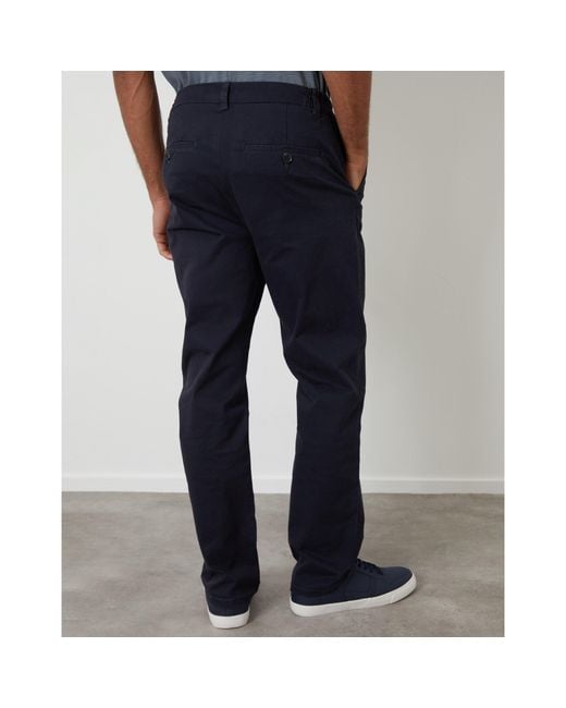 Threadbare Blue Straight Leg Trouser for men
