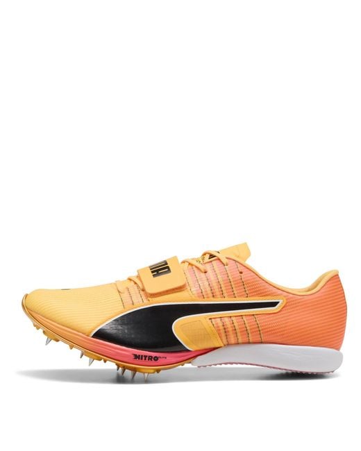 PUMA Yellow Long Jump Nitro Elite 2 Track Running Spikes for men