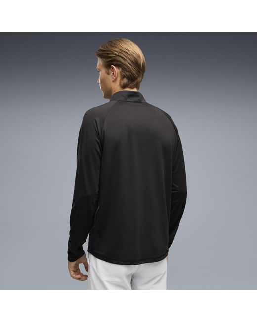 PUMA Black Pure Grid 1/4 Zip Pullover for men