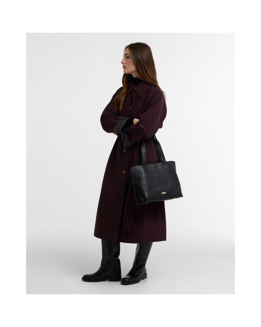 Barbour Black Alder Leather Tote Bag