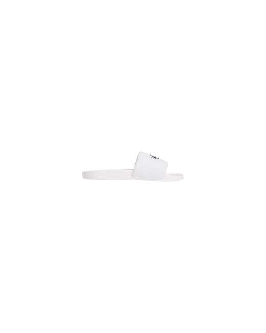 Calvin Klein White Pool Sliders