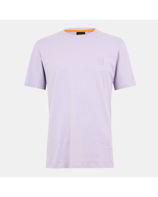 Boss Purple Tales T-Shirt With Logo Patch Premium Cotton for men