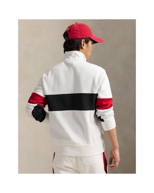 Polo Ralph Lauren White Full Zip Soft Fabric Fleece for men