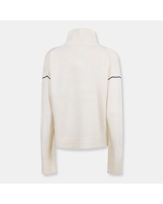 DKNY White Knitted Turtle Neck Jumper