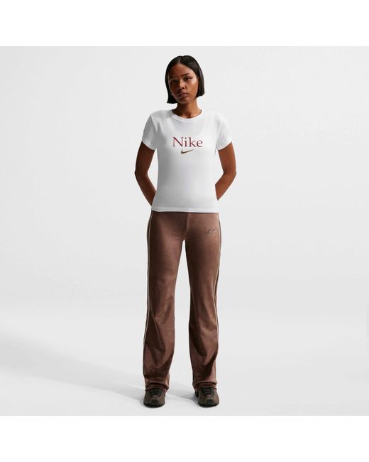 Nike White Sportswear Cropped T-Shirt