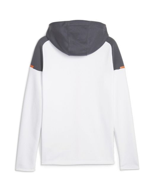 PUMA White Mcfc Casuals Hooded Jkt Hoody for men