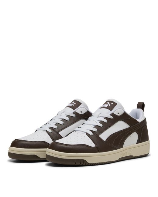 PUMA White Rebound Low-Top Trainers for men
