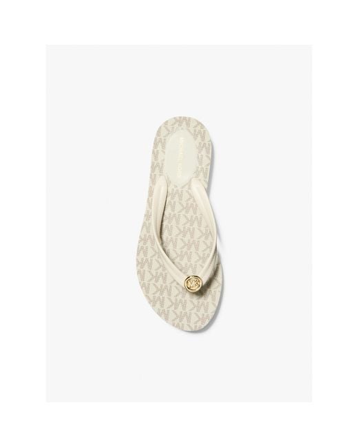 MICHAEL Michael Kors Natural Posie Flip Flops