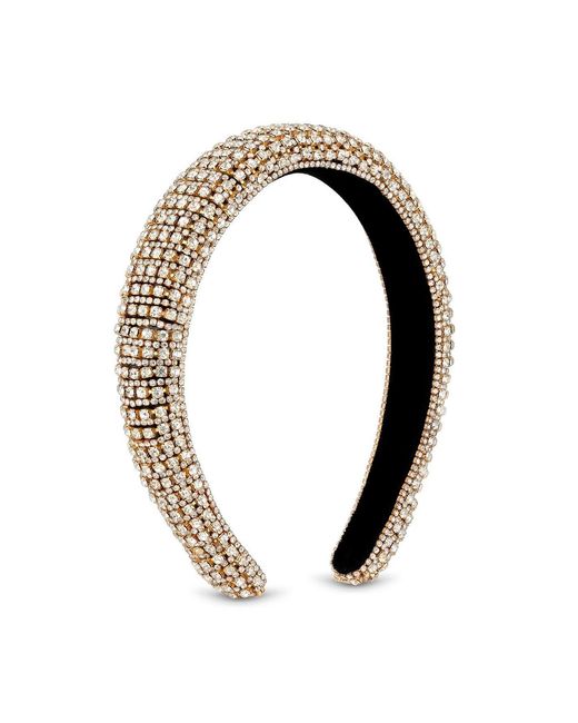 Jon Richard Black Statement Plated Crystal Headband