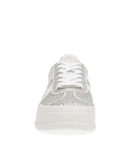 Steve Madden White Low Top Platform Sneakers