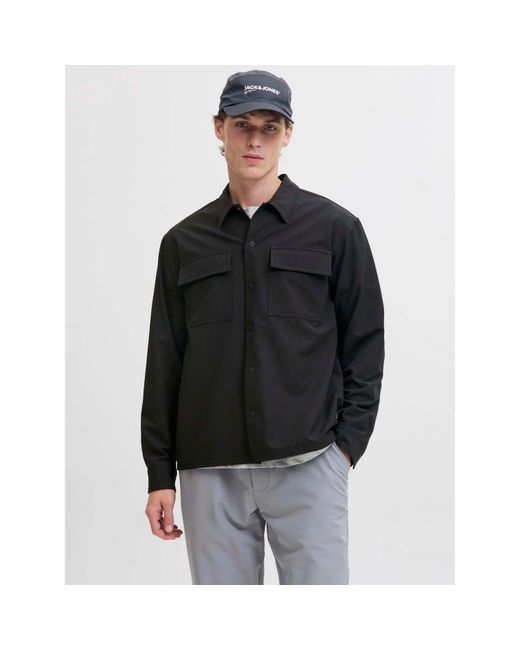 Jack & Jones Black Commute Overshirt for men