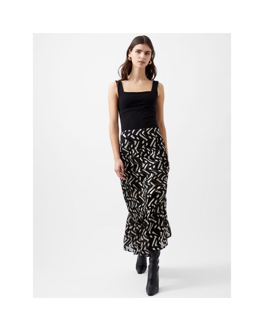 French Connection Black Diandra Maxi Skirt