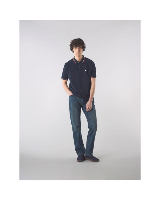 Pretty Green Blue Brixton Short-Sleeve Polo Shirt for men