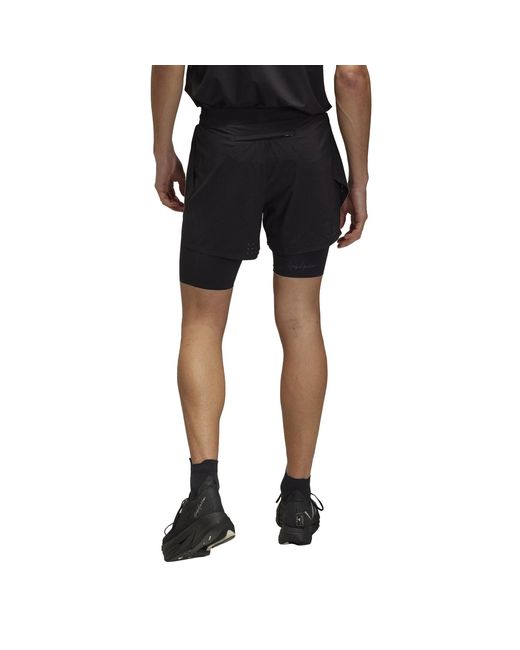 Y-3 Black Running Shorts + Tights for men