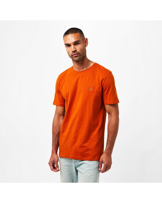 Boss Natural Tales T-Shirt With Logo Patch Premium Cotton for men