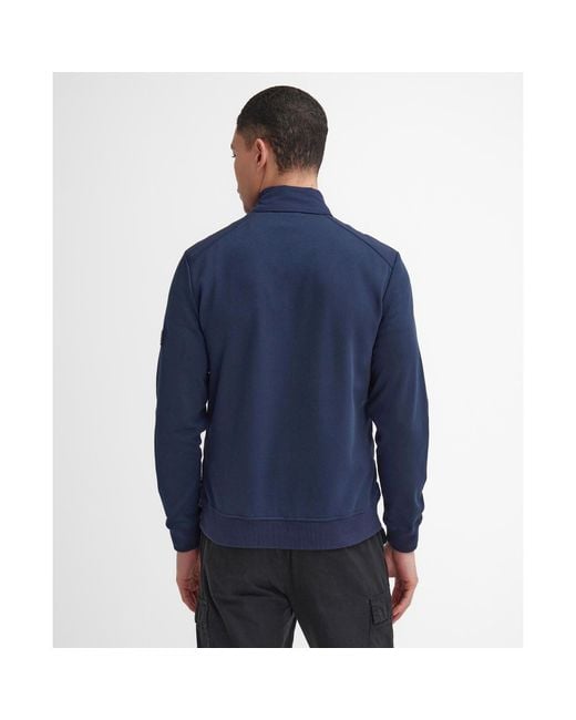 Barbour Blue Counter Quilted Long Sleeve Zip Front Hybrid Jacket for men
