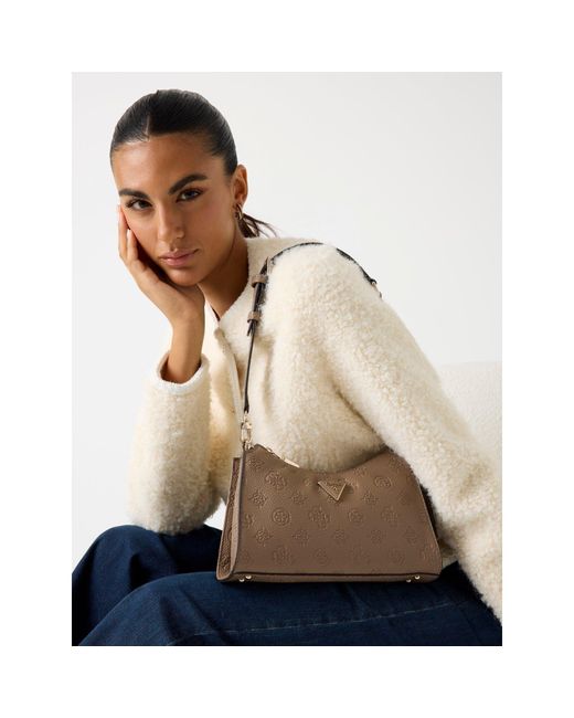 Guess Brown Cresida Shoulder Bag