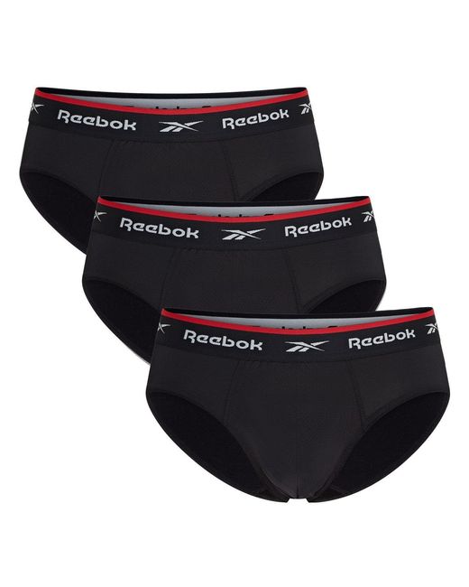 Reebok Black 3 Pack Performance Briefs for men