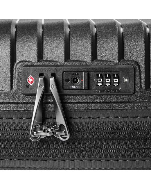 Samsonite Black Intuo Spinner 55X40X20/23Cm Exp Cabin Hard Suitcase